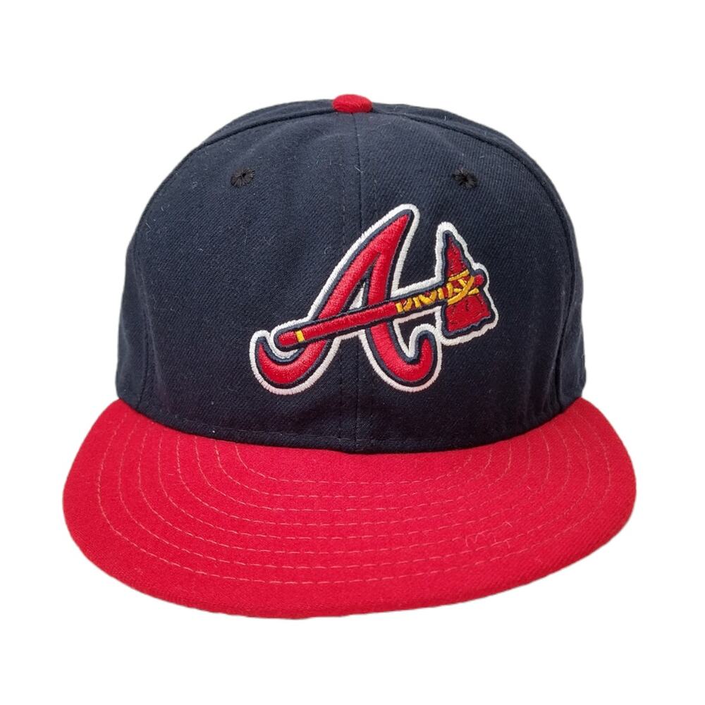Vintage Style New Era 59FIFTY Atlanta Braves Fitted Hat Size 7 1/8 Streetwear